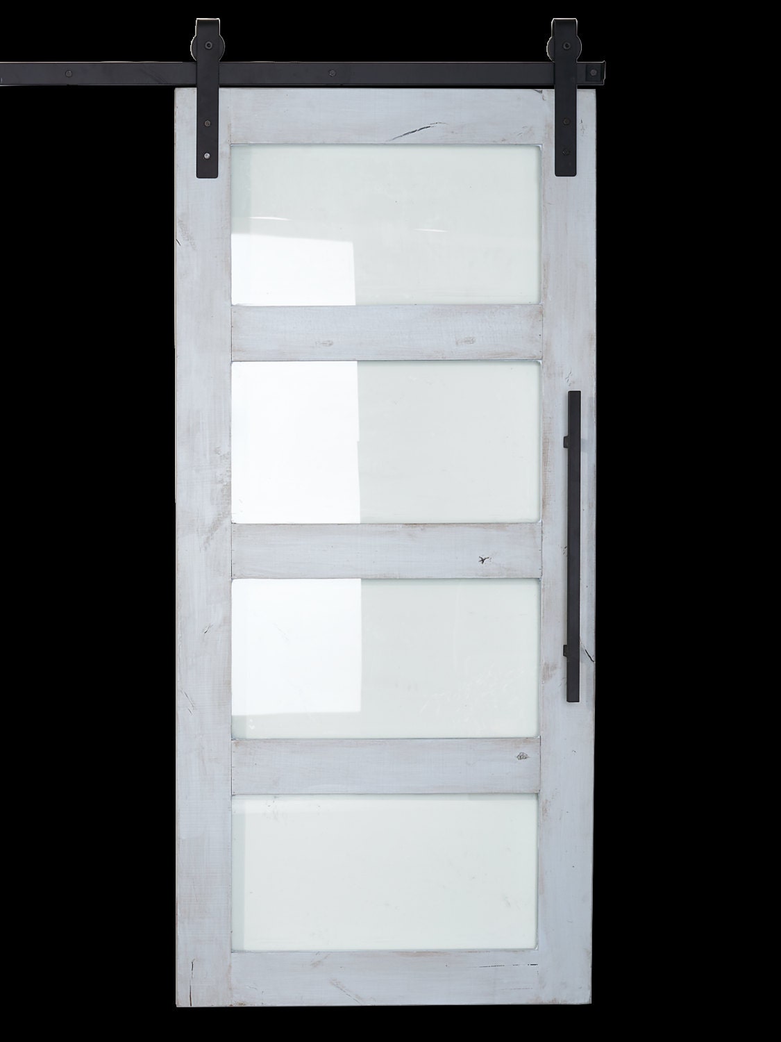 Glass Paneled Modern/Industrial Barn Door