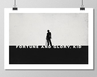 INDIANA JONES Inspired Minimalist Movie Poster Print - 13"x19" (33x48 cm)