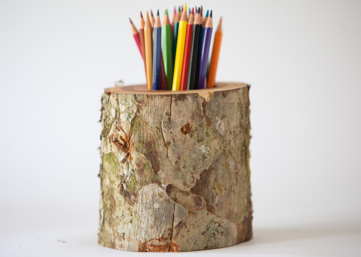Wooden pen and pencil holder home decor rustic wedding