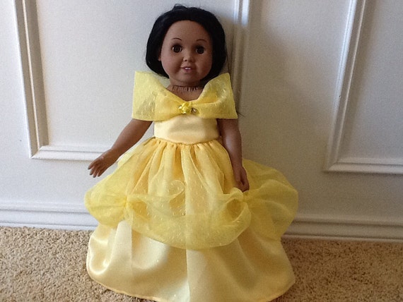Belle dress for 18 inch doll by Ladybugcuddles on Etsy