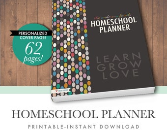 50% OFF Printable Homeschool Planner - Letter Size PDF - Instant Download