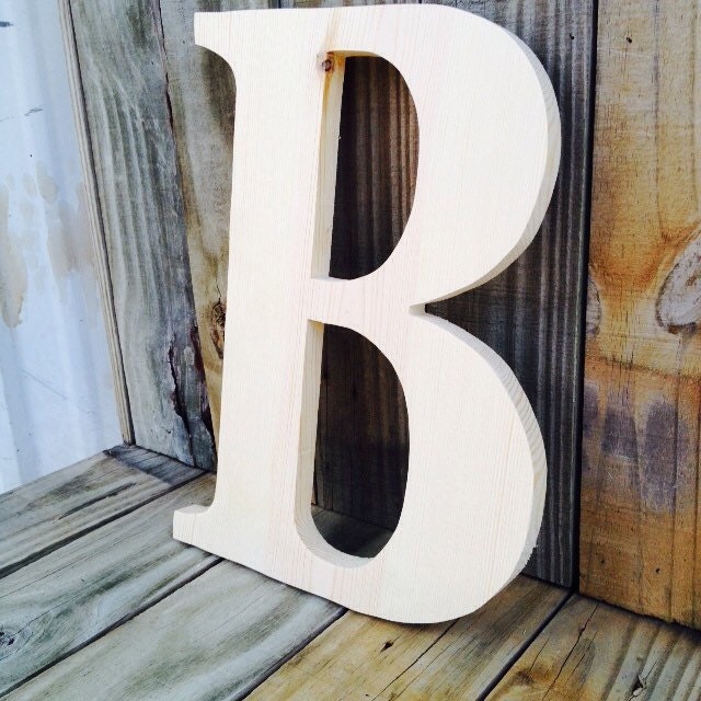 14 Inch Unfinished Wooden Letters