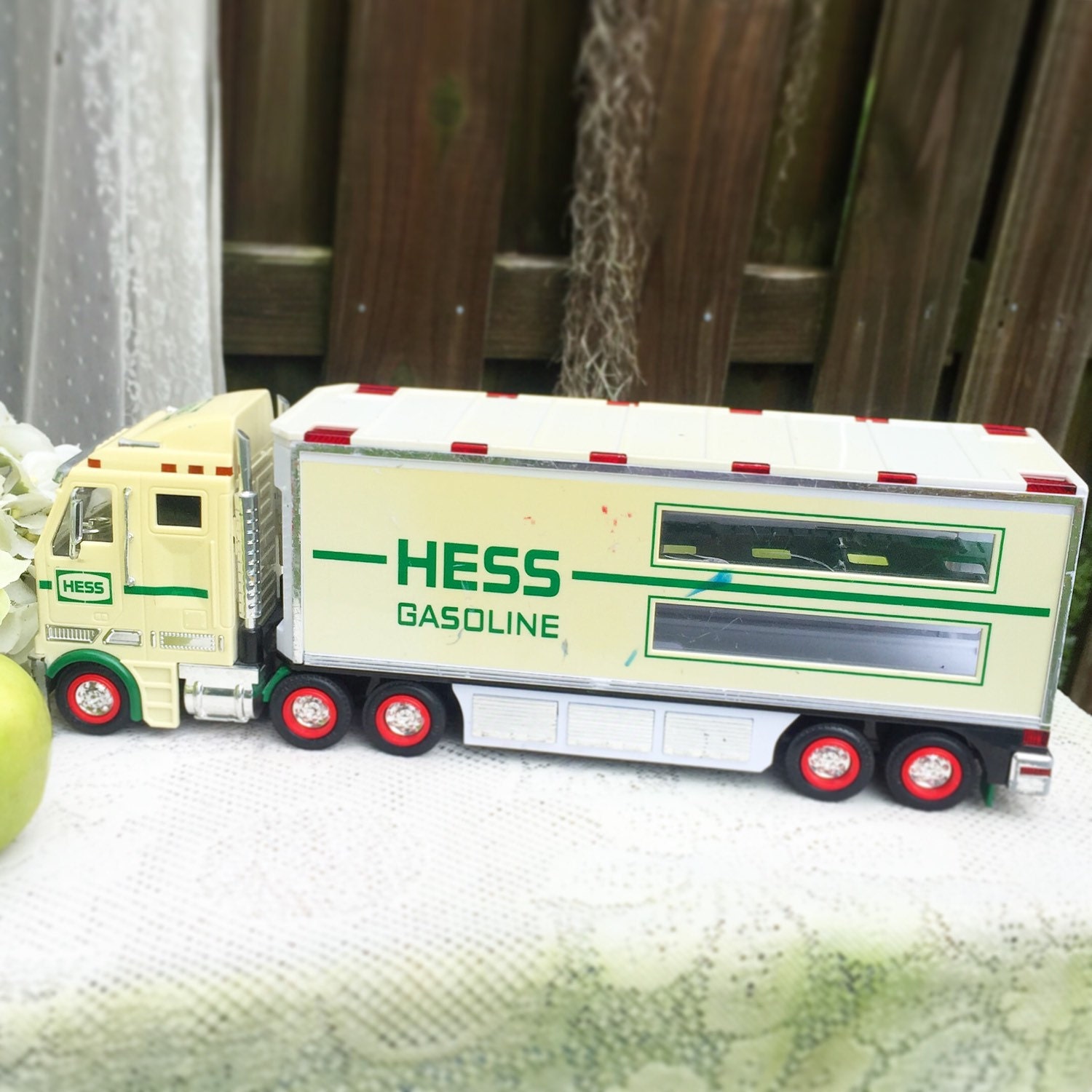 Large Vintage Hess Truck Toy Retro Nursery By WonderCabinetArts