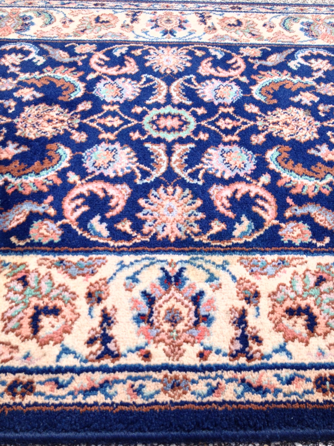 3x5 Rug Karastan Rug 747 Indigo Tabriz Gorgeous Blue /Ivory