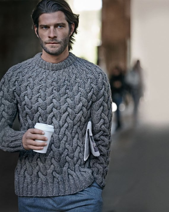MADE TO ORDER men's crewneck Sweater turtleneck men hand