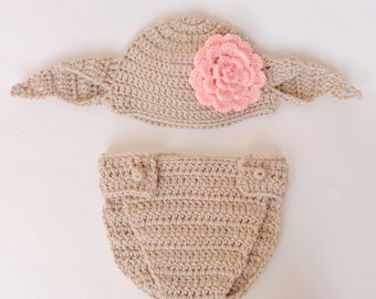 Dobby Costume - The House Elf Hat And Diaper Cover From Harry Potter For Girl- Newborn Halloween / Cosplay Wig/