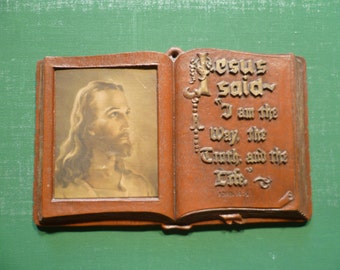 Vintage Bible Verse Plaque Wall Hanging Christ Religious Wall Art Biblical Christian