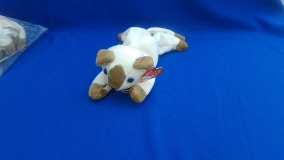 SNIP CAT Ty Original Beanie Baby Babies brown off white fur