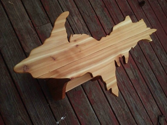 Wood Table Handcrafted Michigan Upper Peninsula Cedar End