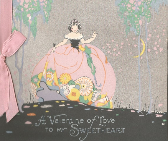 Vintage Art Deco Valentine Valentine's Day sweetheart
