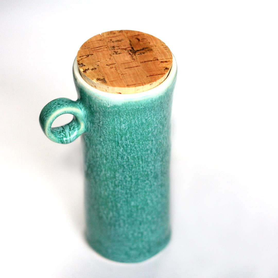 tall ceramic travel mug natural cork lid Obvious Object