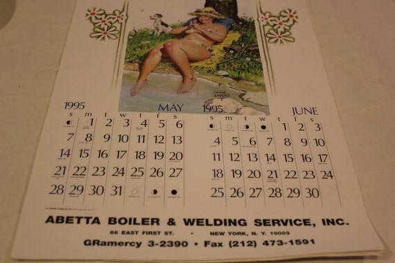 Hilda Calendar  Page Duane Breyers May June  1995  Abetta Boiler