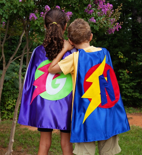 set of 2 custom capes for kids