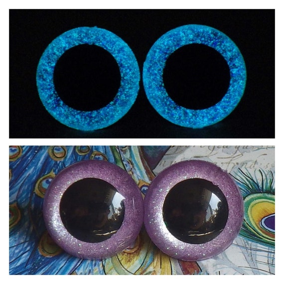 20mm Glow In The Dark Safety Eyes Purple by CreationsByDevlin