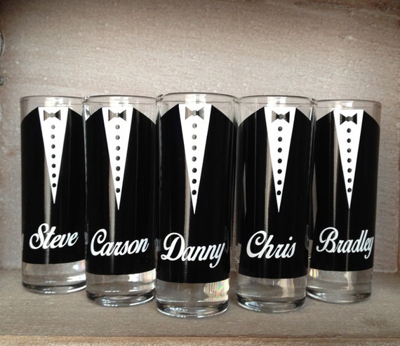 Groomsmen Glasses Personalized Wedding Bachelor Party