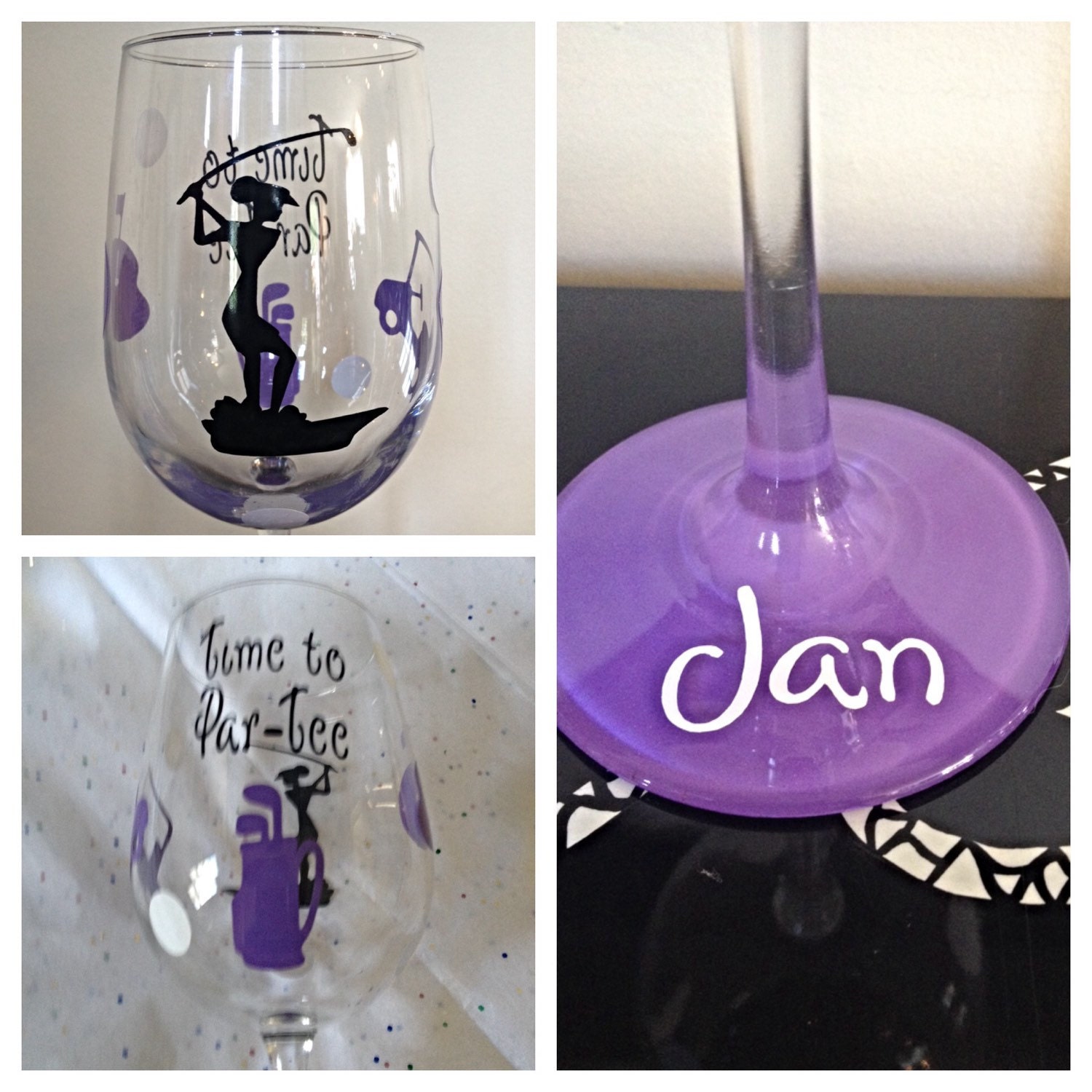 Golf Golf Wine Glass Personalized Wine Golf Glass Golf 6386