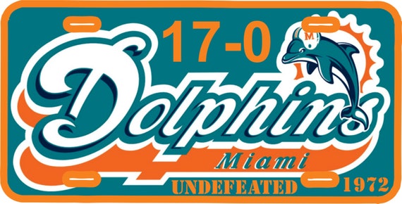 Items similar to Remember the 1972 Miami Dolphins License plate on Etsy