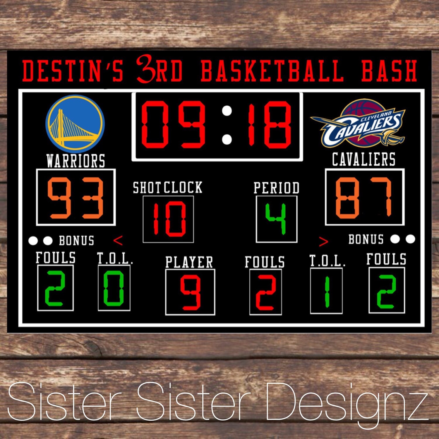 Printable Basketball Scoreboard