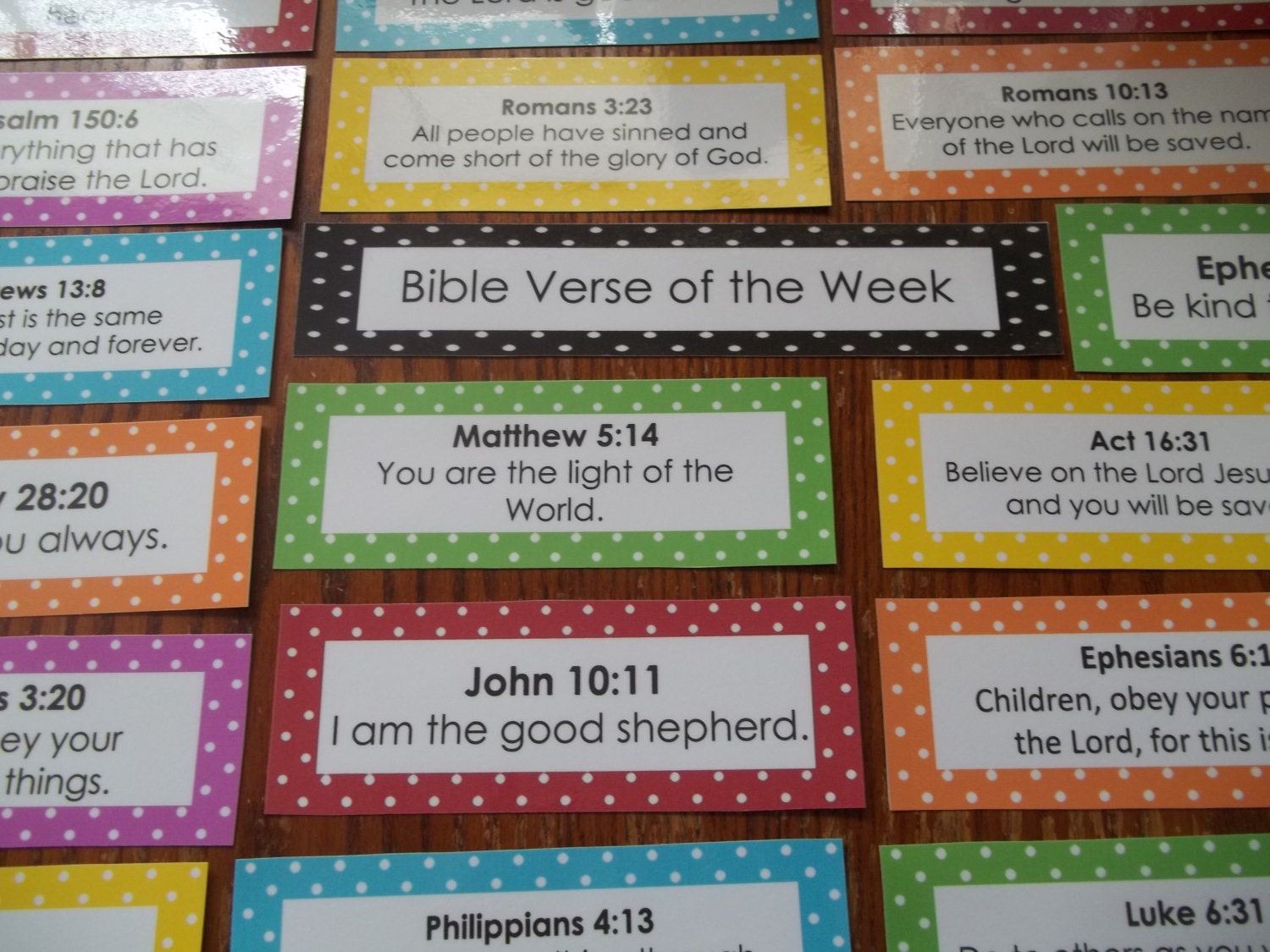 Laminated Bible Verse of the Week Bulletin Board by teachatdaycare