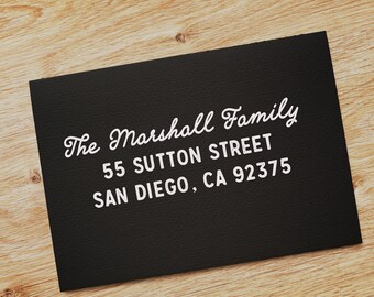 Script Custom Address Stamp - personalized rubber stamp or self-inking return address stamp RA962
