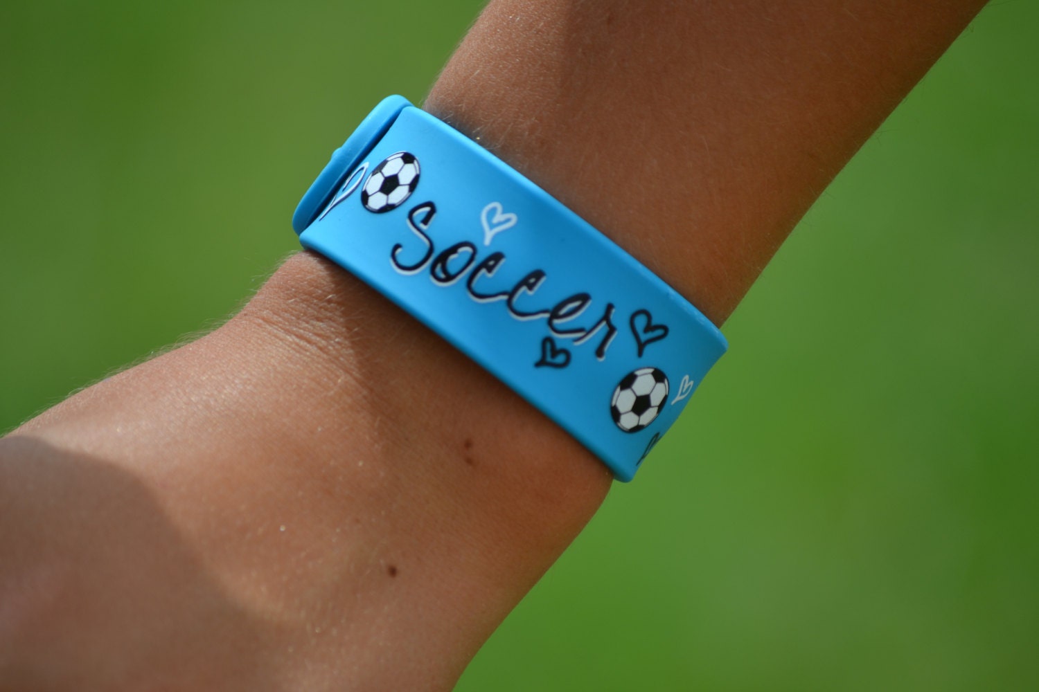 Soccer Jewelry Gift Soccer Silicone Slap Band Bracelet