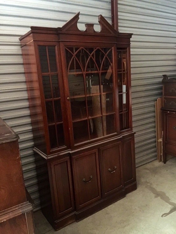Vintage Mahogany China Hutch