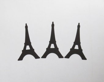 Black Eiffel Tower Die Cuts - 1-3" Inch Diecuts Choose Your Color/Colors Paris France French Travel Landmark Stationery Cards Decorations