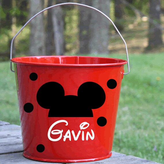 Mickey mouse bucket minnie Halloween bucket trick or by LineLiam