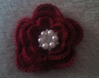 crochet flower, 1 crochet flowers, appliques, craft supplies, sewing supplies
