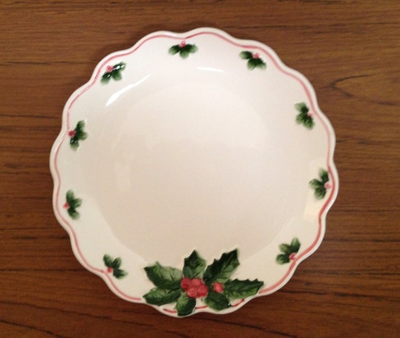 Vintage Christmas Plate Otagiri Mary Ann Baker Hand Painted