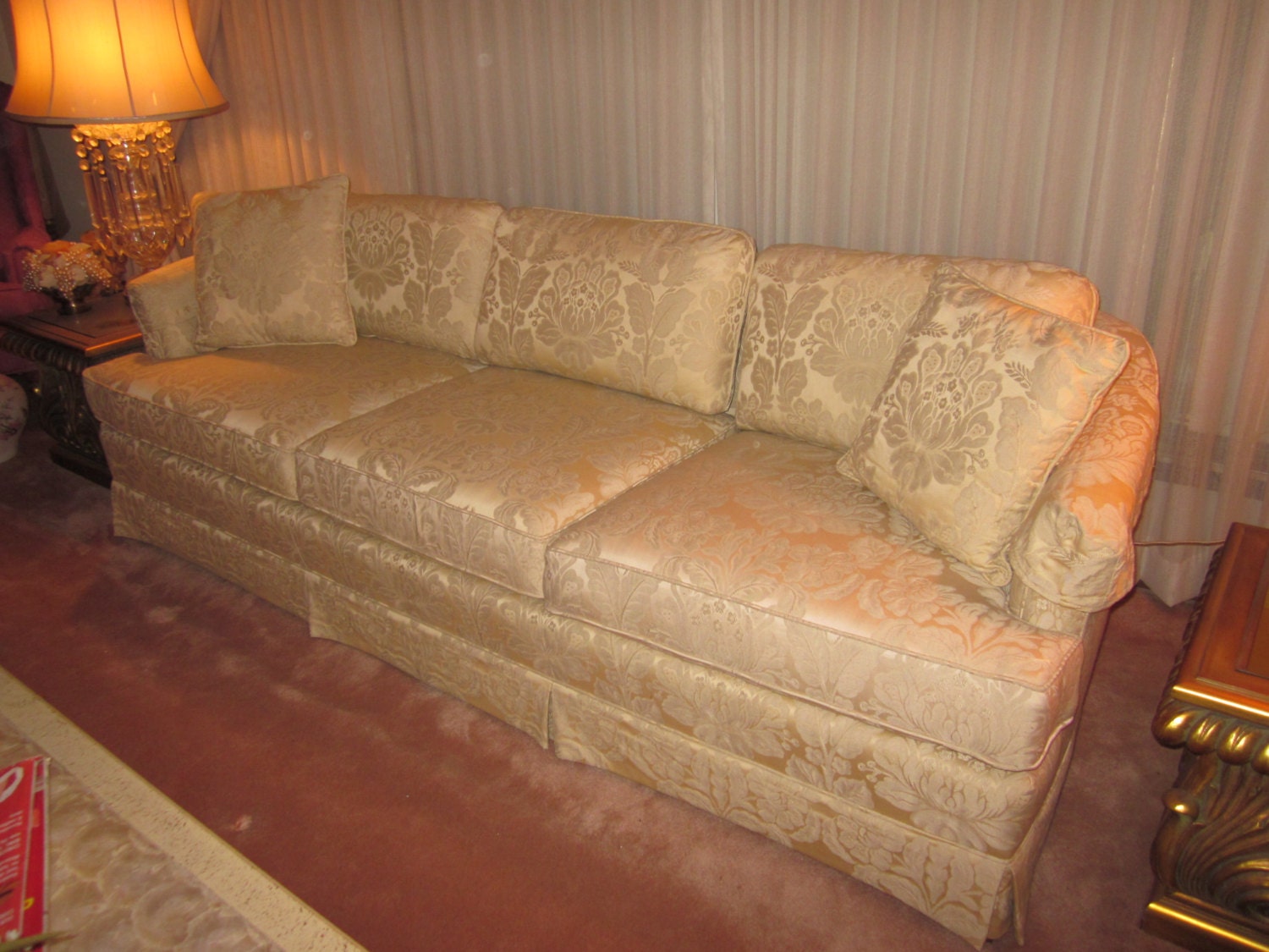 Ivory Damask CouchSofa Haute Juice