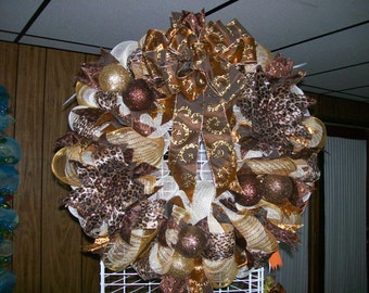Animal Print Christmas Wreath