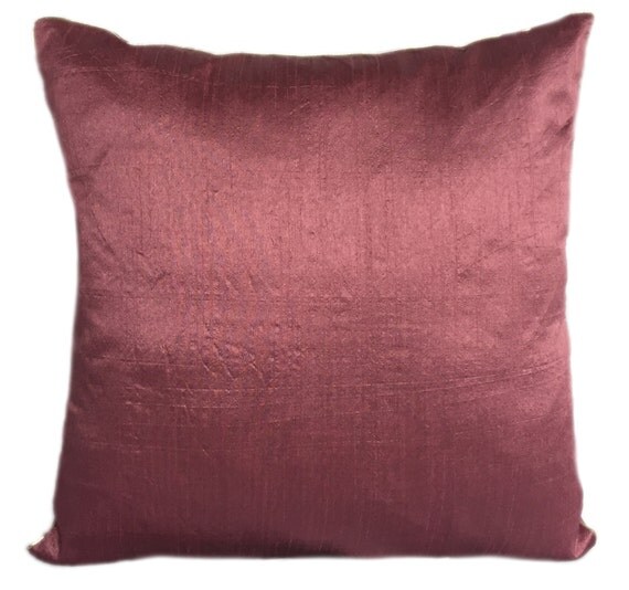 Solid Mauve Pillows Plain Mauve Pillow by TheWhitePetalsDecor