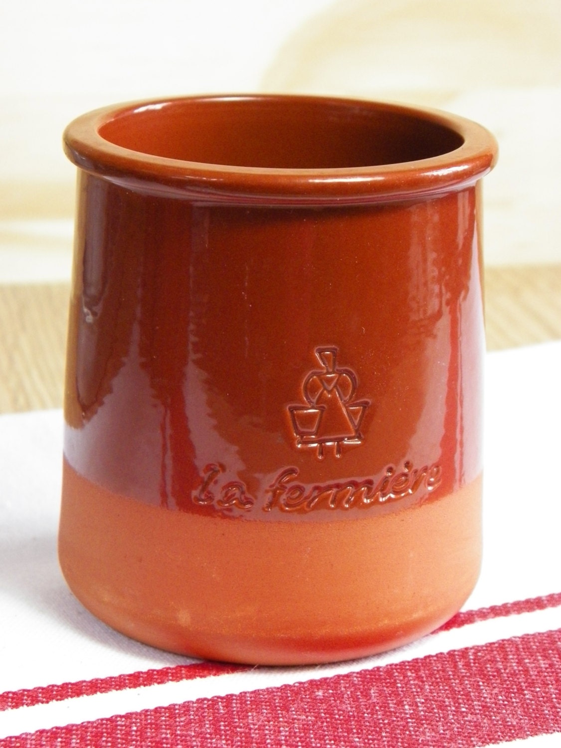 Pots de Yaourt La Fermière en terre cuite
