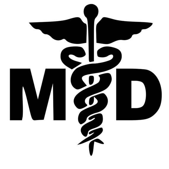 Medical Doctor Hospital Sign MD Symbol Die Cut Decal Car   Il 570xN.819590448 K273 