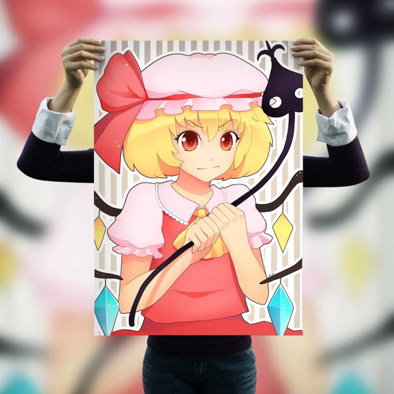 Touhou Flandre Anime Poster Original Artwork by Puffyko on Etsy