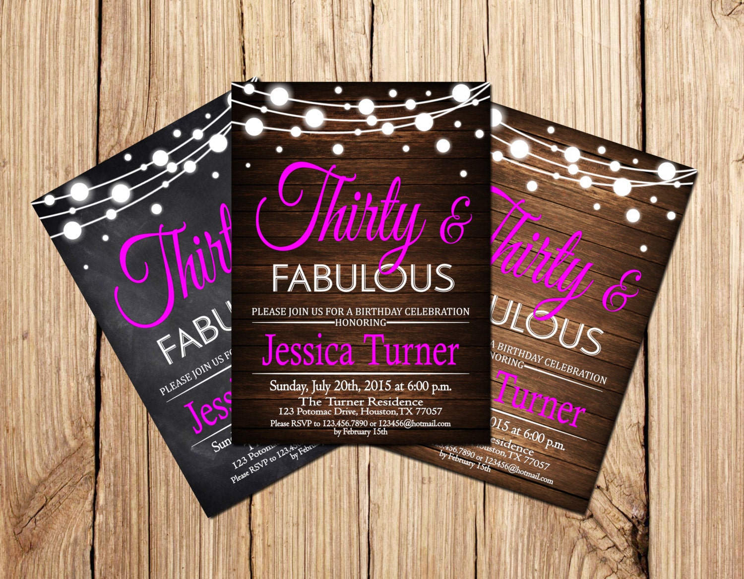 30th BIRTHDAY INVITATIONs for women Thirty & by DigitalLine