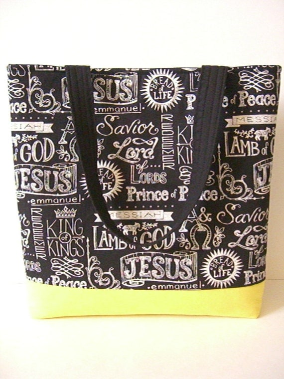 Scripture Tote Bag Bible Tote Bag Inspirational by SewSouthwest