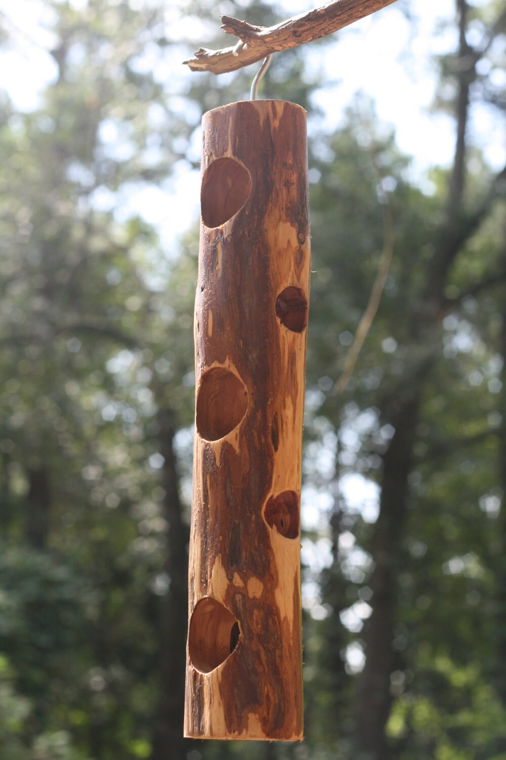 Cedar Log Bird Suet Feeder