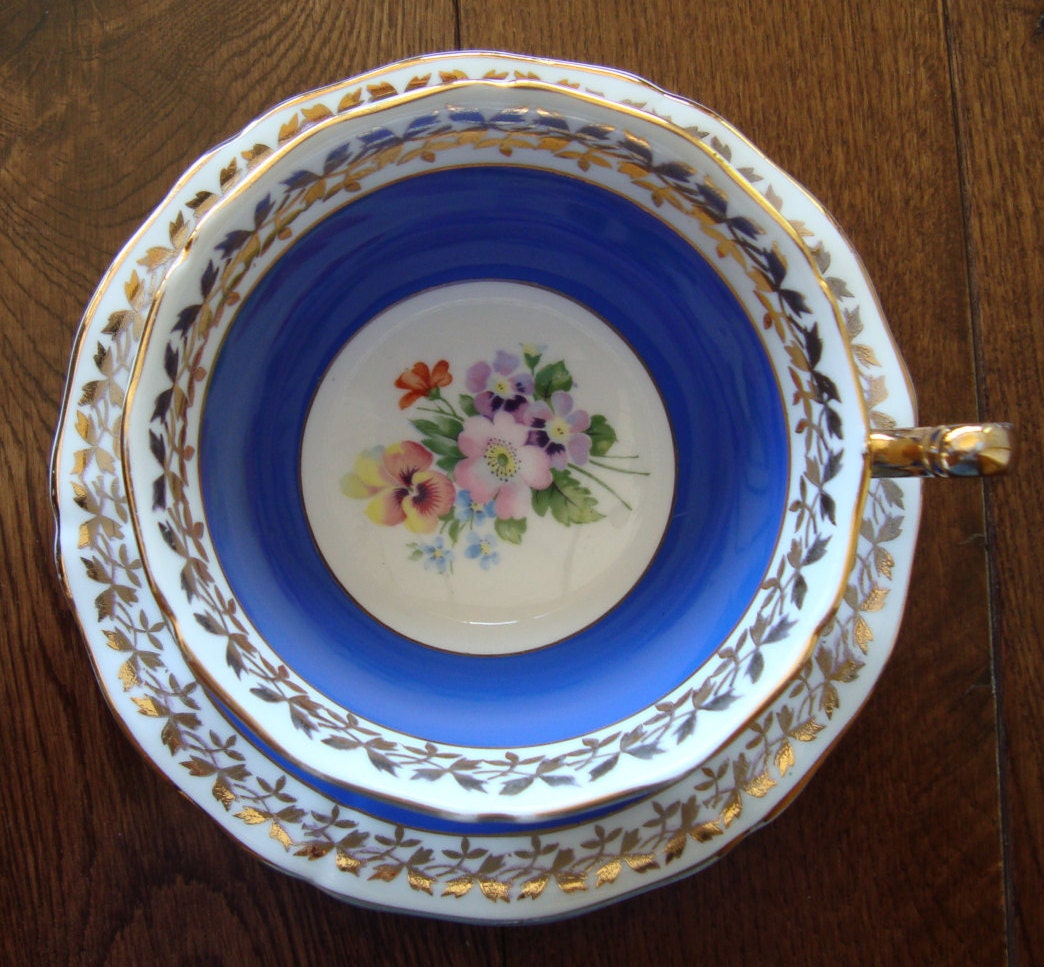 Adderley Fine Bone China England Vintage Tea Cup and Saucer