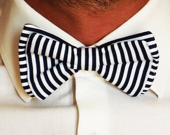 Papillon man striped blue and white suitable for any event