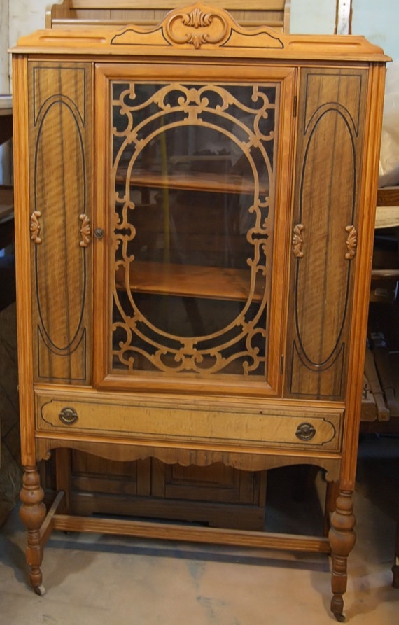 Antique China Hutch by RustyBarnFurniture on Etsy