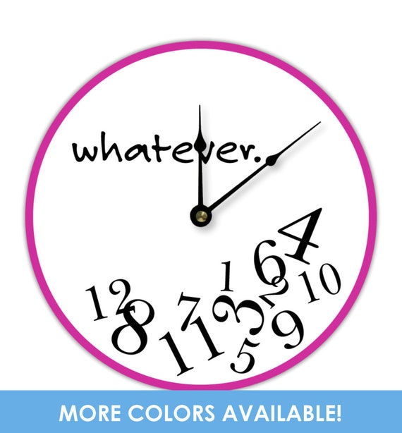 Items similar to Whatever Clock with mixed up numbers on Etsy