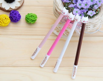 Pen - Happy White Cat Pen | Black Pen | Back to School | Gift Ideas
