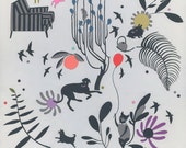 Summer - Original Fine Art Painting Illustration