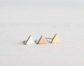 Tragus earring, Triangle Tragus 4mm earring, Obtuse triangle earring, minimalist earring, tiny triangle stud, hapagirls, handmade earrings