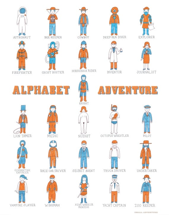 Alphabet Adventure Print by smalladventure on Etsy