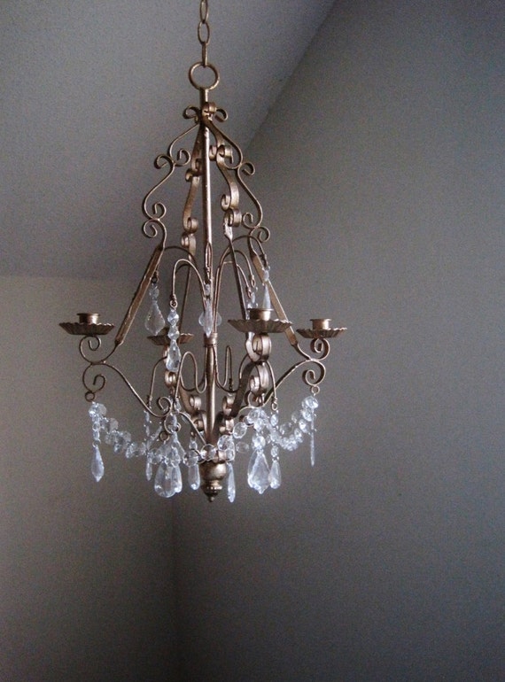 Items similar to Gwenevere's Firelight 4 Candle Chandelier MADE TO ORDER on Etsy