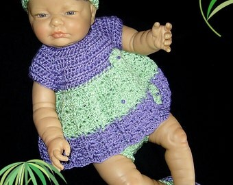 Crochet Dress Set; Crochet Newborn Set; Crochet Baby Clothes; Crochet Baby Outfit; Crochet Baby Dress; Crochet Diaper Set; Crochet for Baby