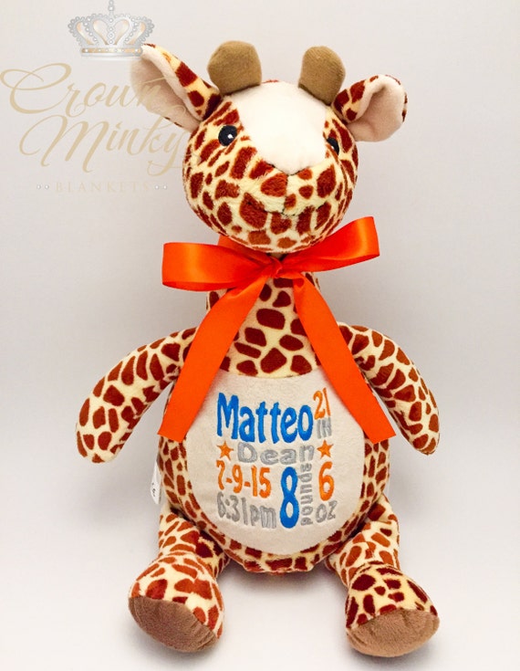 personalized giraffe stuffed animal